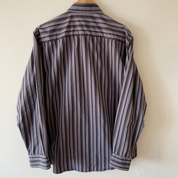 Bugatchi Shirt - Multi-Colour Stripe - X-Large - Regular Fit - Picture 2 of 5